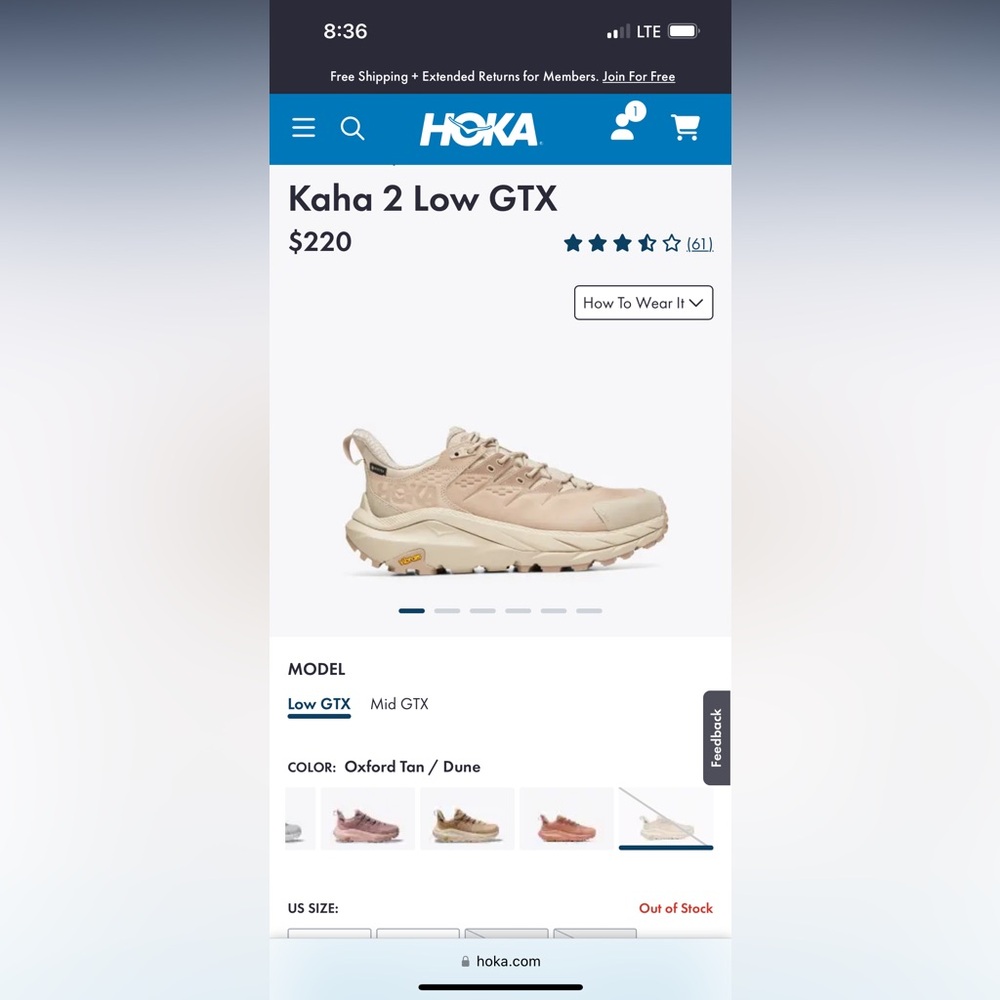 Women’s hoka kaha 2 7.5